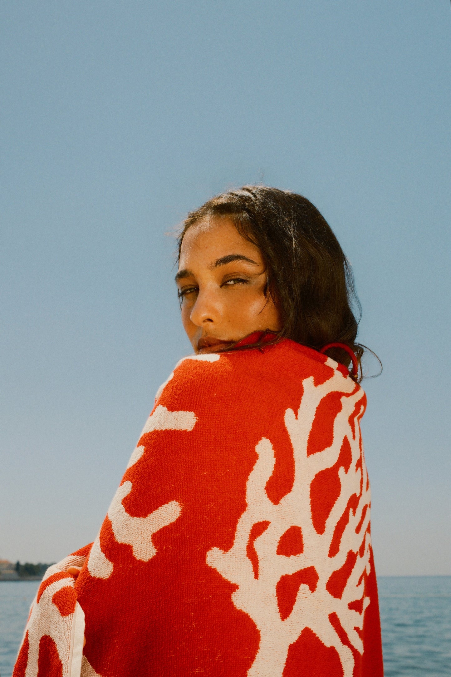 Coral Flame Towel