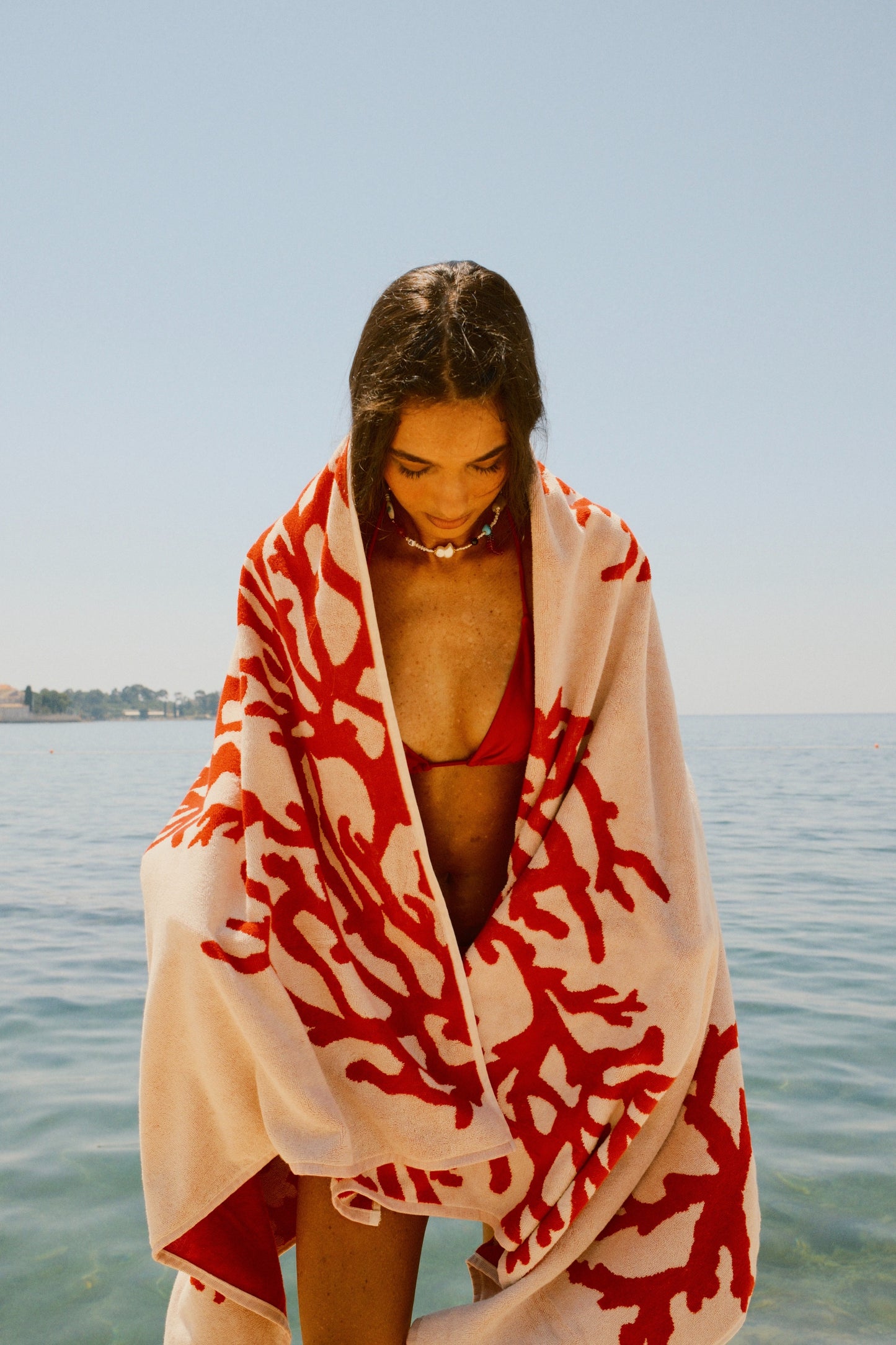 Coral Flame Towel