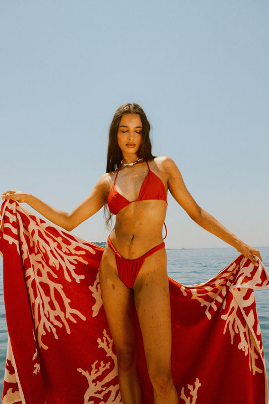 Coral Flame Towel
